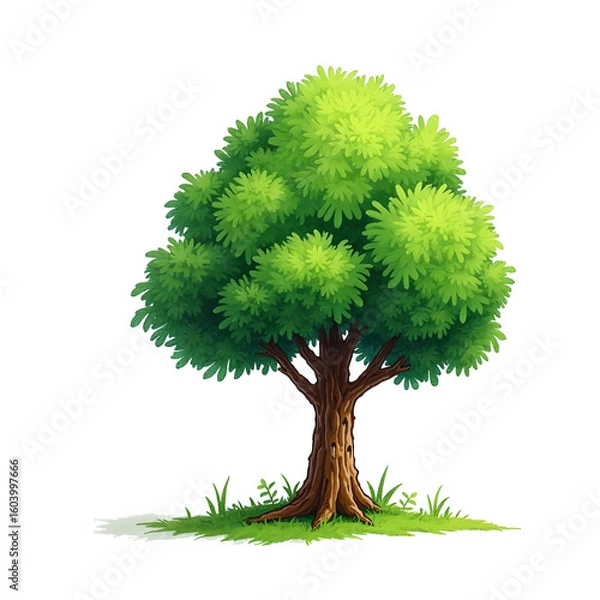 Obraz green tree isolated on white