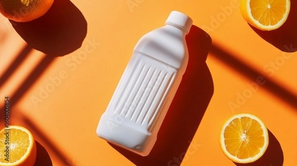 Obraz orange juice in a bottle