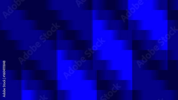 Obraz Abstract creative geometric blue mosaic stripe shape background illustration.