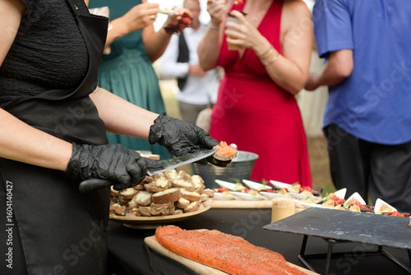 Obraz Saumon et toast apéritif