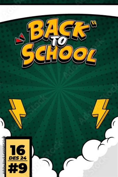 Obraz back to school text effect