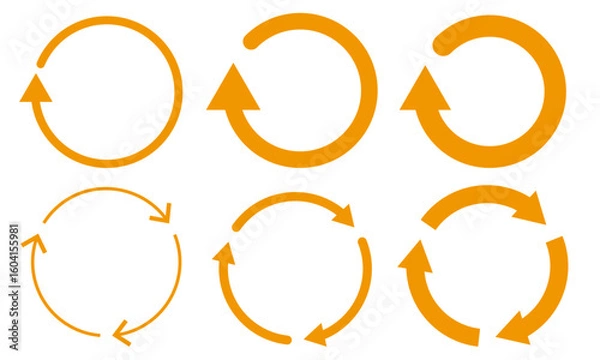 Obraz 回転矢印（循環）サイクル　アイコンセット