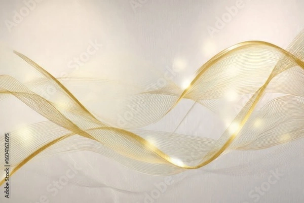 Obraz Elegant Gold Abstract Design On White Background