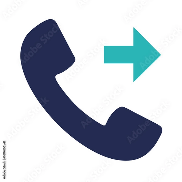 Obraz Call forwarding service icon vector illustration for phone system and communication apps