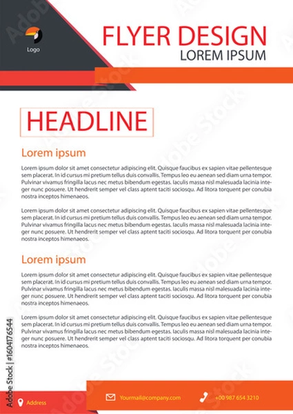 Fototapeta A4 Flyer Design Template.eps