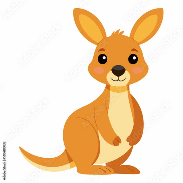 Obraz Cute kangaroo isolate 