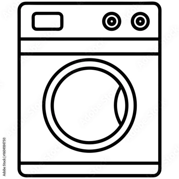 Obraz Minimal Washing Machine Vector Icon