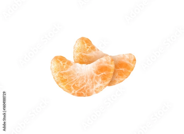 Obraz Realistic mandarin segments on a transparent background