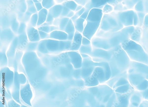 Fototapeta Abstract blurred shades of blue water background. Light and shadow ripples or splashes surface of water texture. Water waves with shining and reflection pattern photography for​ design artwork.