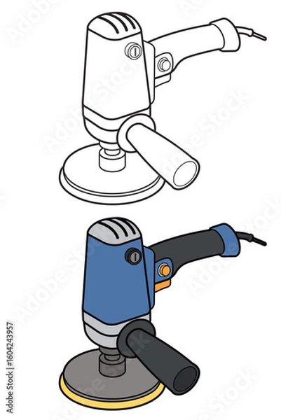 Fototapeta 電動ポリッシャー［カラー＆線画］