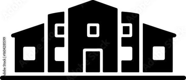 Fototapeta school building icon vector 