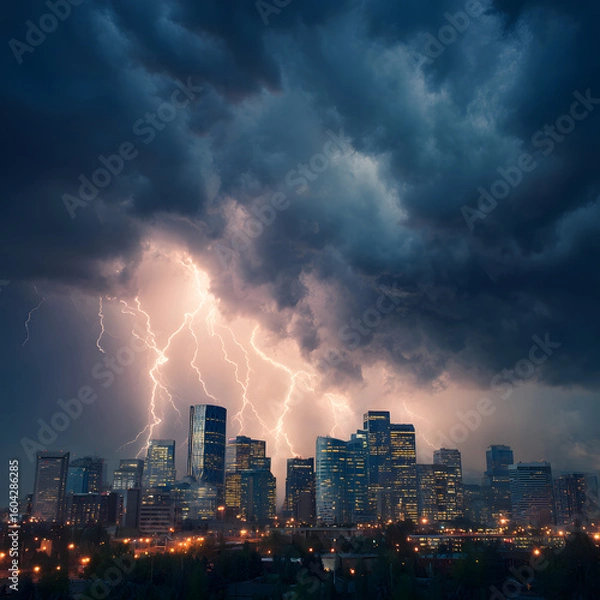 Fototapeta skyline at night