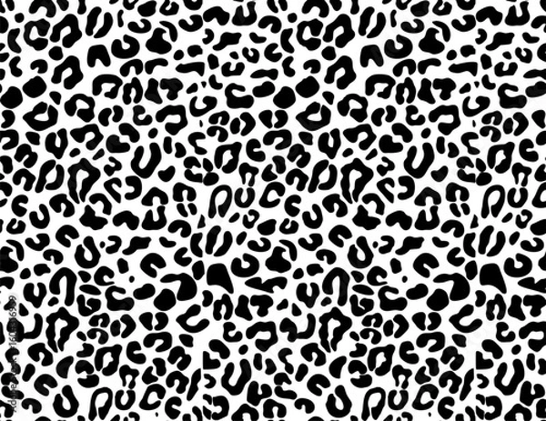 Obraz leopard animal skin seamless pattern, vector illustration
