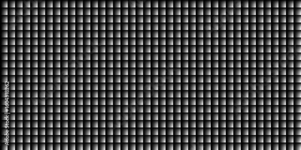 Obraz 規則的に並んだ四角形の白黒グラデーション　画像加工に使える素材　テクスチャー素材　グラフィック素材