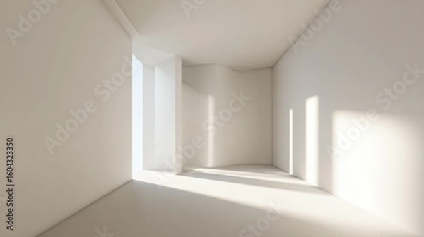 Fototapeta Empty room with natural light