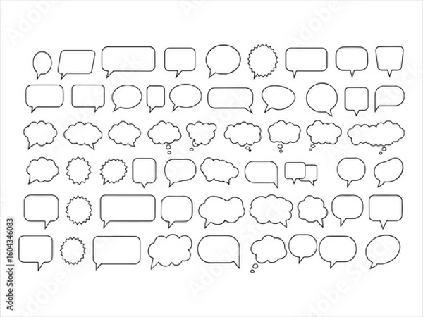 Fototapeta collection of speech bubbles  icons