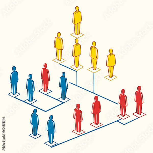 Fototapeta Social Network Connection – Digital Communication and Networking Concept with Connected People, Technology Links, Data Sharing, and Online Community Icons for Web and Business Use


