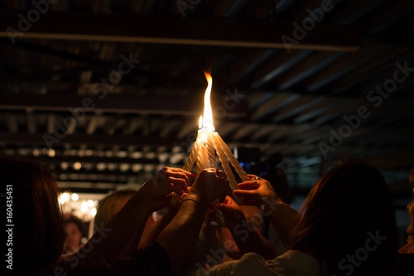 Obraz Candles Association to One flame