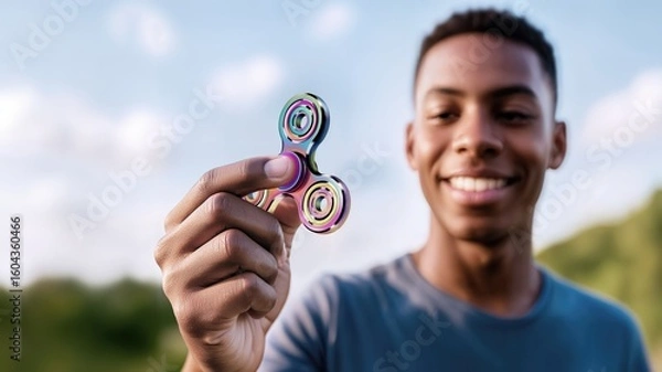 Fototapeta Fidget Spinner: Enhancing Focus and Supporting Neurodiversity in ADHD Awareness