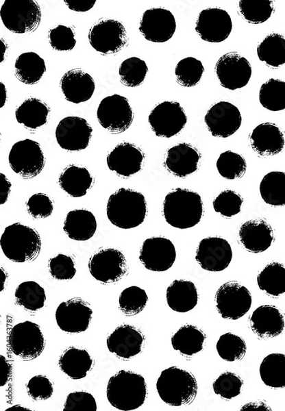 Fototapeta stock photo geometry circle spot seamless pattern, abstract texture textile 