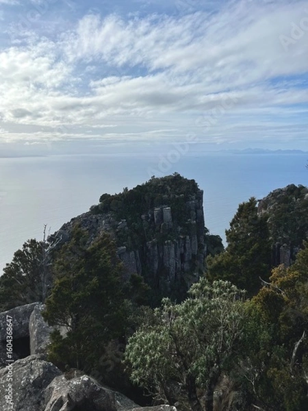 Fototapeta The scenic view from Bishop and clerk Maria Island in Tasmania