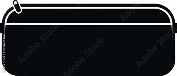 Fototapeta Solid Flat Minimal Pencil Case Silhouette