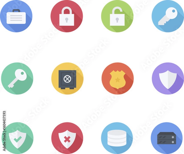 Obraz flat icons for web and mobile applications