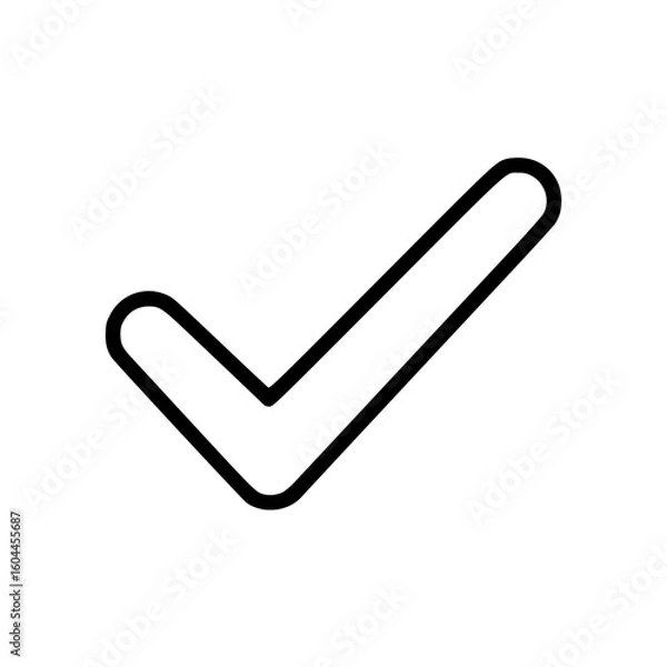 Fototapeta Outline check mark icon 