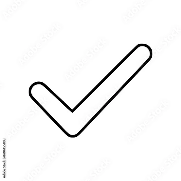 Fototapeta Check mark outline icon concept  