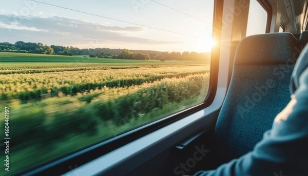Obraz Peaceful Journey by Train