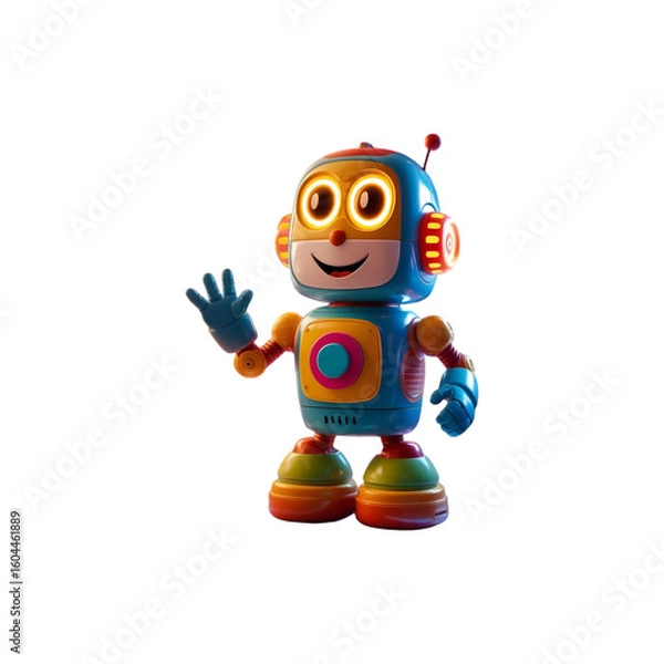 Obraz funny cartoon robot