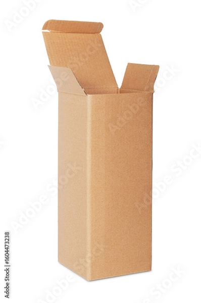 Fototapeta open cardboard box isolated on white background