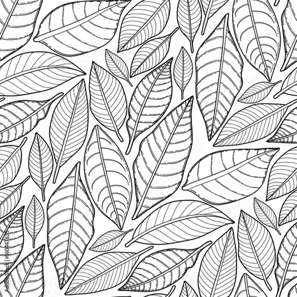 Fototapeta Graficzny wzór liści