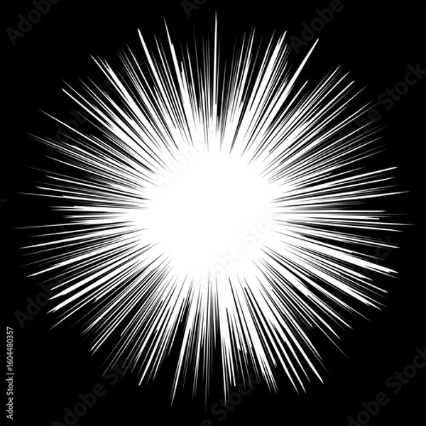 Obraz 漫画に使える集中線素材