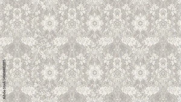 Fototapeta A delicate lace design showcasing intricate flowers and graceful curves, offering a refined texture ideal for enhancing elegance in various designs.
