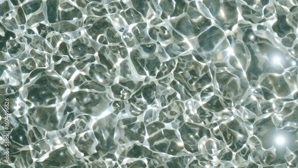 Fototapeta Textured surface of rippling water with sunlight reflections creating shimmering patterns in a natural aquatic environment