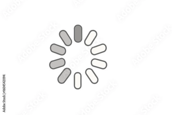 Obraz Loading buffering spinning wheel preloader icon, circular progress indicator animation, flat vector illustration for UI UX interface, website app, gradient seamless loop design