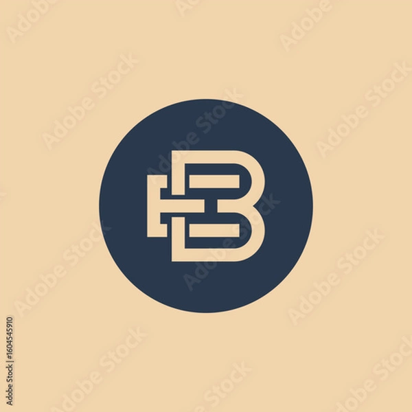 Obraz be letters vector abstract modern logo