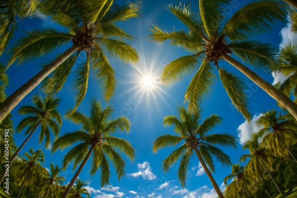 Obraz coconut palm trees