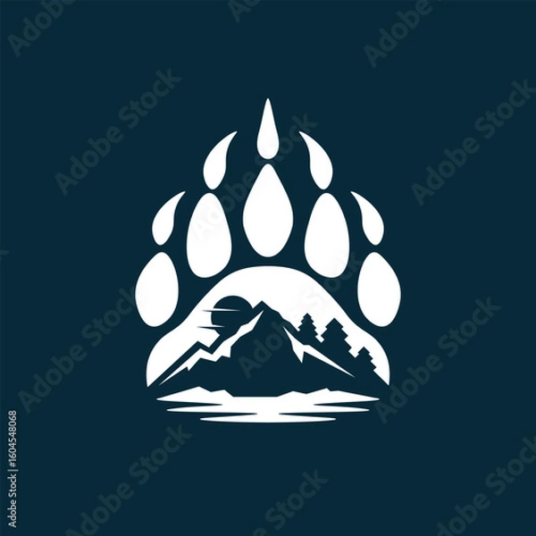 Obraz bear vector abstract modern logo