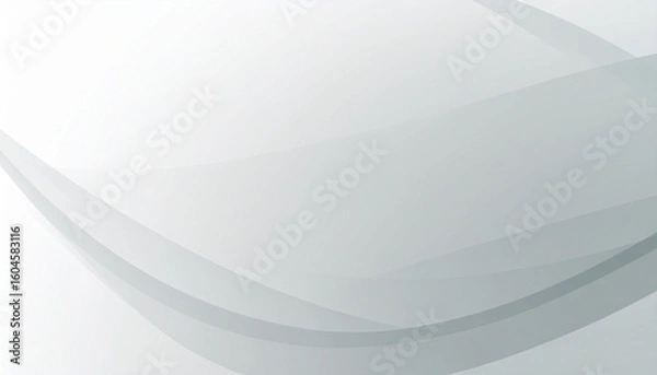 Obraz Abstract digital background with a soft white to gray gradient with semi-transparent circular line patterns.