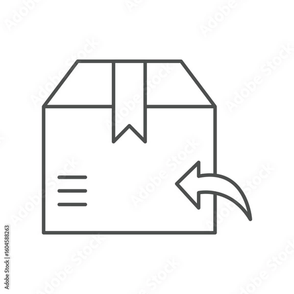 Fototapeta Easy Return thinline icon , vector, pixel perfect, illustrator file 