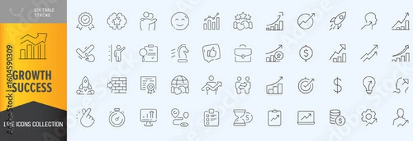 Fototapeta Growth and sucess icon set