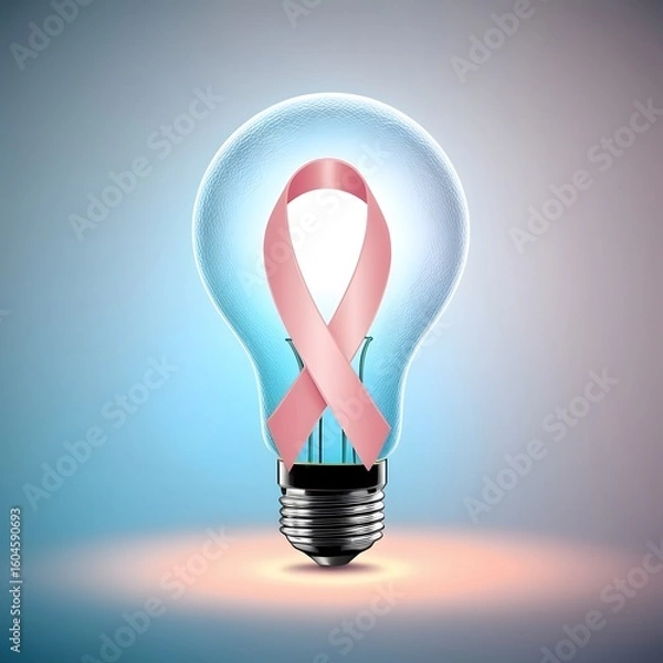 Obraz light bulb on blue background