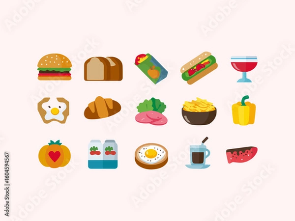 Obraz Food illustration vector