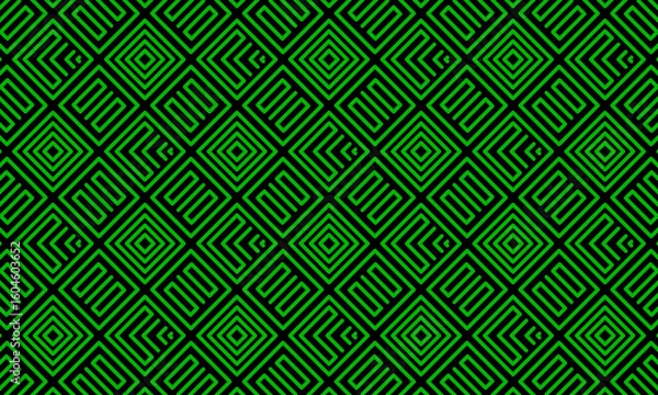 Fototapeta Ikat ethnic pattern background. geometric green abstract background. tribal pattern.