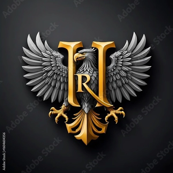 Obraz eagle gold decoration