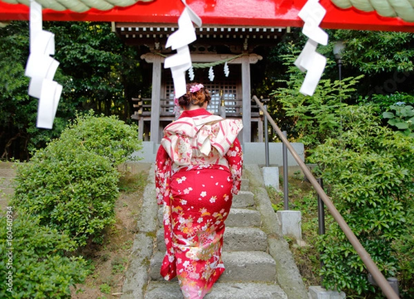 Fototapeta 着物の女性