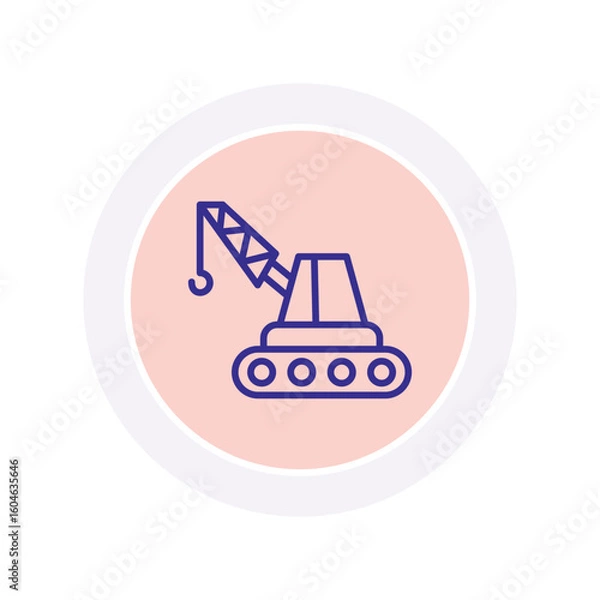 Obraz Crane vector, pixel perfect, illustrator file 
