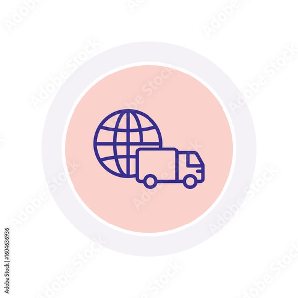 Obraz Global Logistics vector, pixel perfect, illustrator file 
